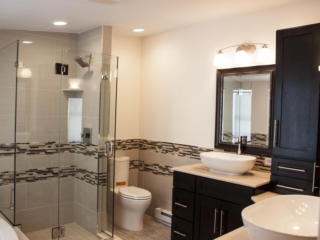 Master Bathroom in DARIEN CT Shower and whirlpool Tub