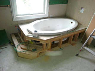 Master Bathroom in DARIEN CT Shower and whirlpool Tub