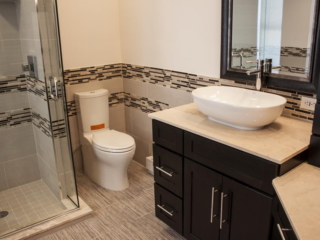 Master Bathroom in DARIEN CT Shower and whirlpool Tub