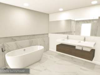 Proposed Design for Weston CT modern master bath renovation