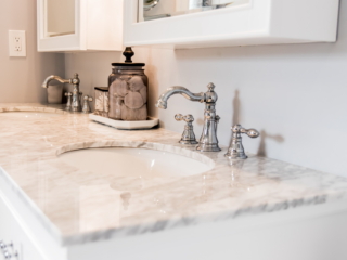 Finished- Westport CT White Master Bathroom Renovation