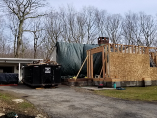 Project under construction. Complete home Renovation. Build Front and Second story addition. Custon Designs and plans. Wilton CT Builder