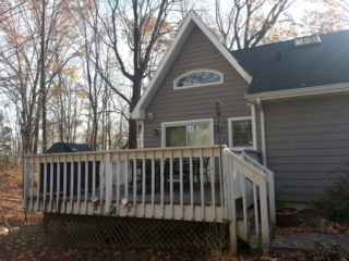 BEFORE - WILTON CT SCREENED PORCH Custom Polycarbonate Skylights and Composite Decking. Local Contractor Builder