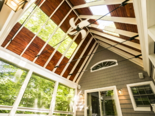 AFTER - WILTON CT SCREENED PORCH Custom Polycarbonate Skylights and Composite Decking. Local Contractor Builder