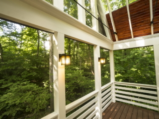 AFTER - WILTON CT SCREENED PORCH Custom Polycarbonate Skylights and Composite Decking. Local Contractor Builder