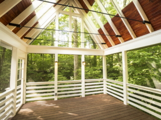 AFTER - WILTON CT SCREENED PORCH Custom Polycarbonate Skylights and Composite Decking. Local Contractor Builder