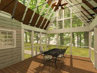 Design Architect - WILTON CT SCREENED PORCH Custom Polycarbonate Skylights and Composite Decking. Local Contractor Builder