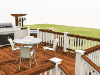 DESIGN ARCHITECT - STAMFORD CT  MULTI LEVEL DECK WITH HOT TUB. TROPICAL HARDWOOD CUMARU DECKING AND RAILING. YOUR LOCAL CONTRACTOR AND BUILDER