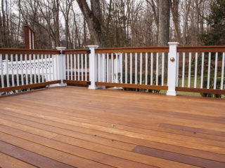 AFTER - STAMFORD CT  MULTI LEVEL DECK WITH HOT TUB. TROPICAL HARDWOOD CUMARU DECKING AND RAILING. YOUR LOCAL CONTRACTOR AND BUILDER