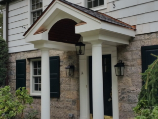 AFTER - Darien CT Entry Portico Roof over Porch builder Architect and Design