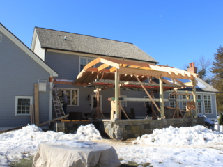 UNDER CONSTRACTION - GREENWICH CT Roof over patio with a huge custom skylight Build in outdoor kitchen grill and fireplace. Best local Builder