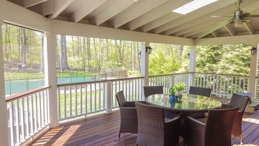 AFTER - Katonah NY converting deck into a screened-in porch. Architect Design and Builder