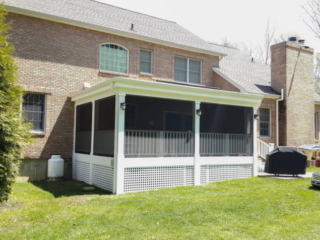 AFTER - Katonah NY converting deck into a screened-in porch. Architect Design and Builder