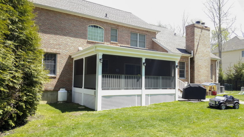 AFTER - Katonah NY converting deck into a screened-in porch. Architect Design and Builder