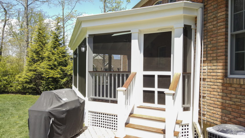 AFTER - Katonah NY converting deck into a screened-in porch. Architect Design and Builder