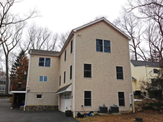 BEFORE - NORWALK CT NEW 2nd FLOOR DECK using COMPOSITE DECKING AND RAILING. YOUR BEST LOCAL deck CONTRACTOR