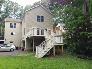 AFTER - NORWALK CT NEW 2nd FLOOR DECK using COMPOSITE DECKING AND RAILING. YOUR BEST LOCAL deck CONTRACTOR