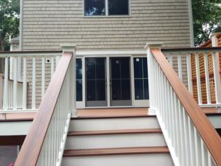 AFTER - NORWALK CT NEW 2nd FLOOR DECK using COMPOSITE DECKING AND RAILING. YOUR BEST LOCAL deck CONTRACTOR