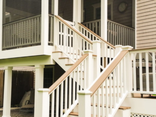 AFTER renovation of NORWALK MULTI-LEVEL DECK WITH SCREENED PORCH. Your best Deck builder company