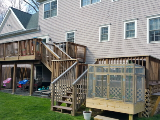 Before renovation of NORWALK MULTI-LEVEL DECK WITH SCREENED PORCH. Your best Deck builder company