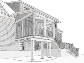 DESIGN FOR renovation of NORWALK MULTI-LEVEL DECK WITH SCREENED PORCH. Your best Deck builder company