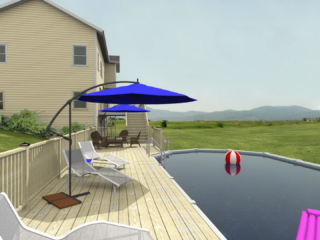 DESIGN - Sandy Hook CT Build deck around above ground pool. Builder Contractor Designer Architect