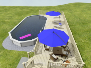 DESIGN - Sandy Hook CT Build deck around above ground pool. Builder Contractor Designer Architect