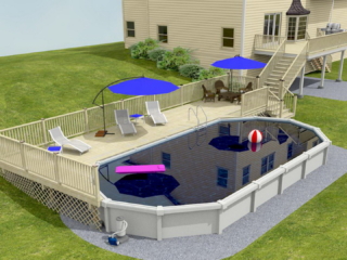 DESIGN - Sandy Hook CT Build deck around above ground pool. Builder Contractor Designer Architect