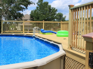 AFTER - Sandy Hook CT Build deck around above ground pool. Builder Contractor Designer Architect