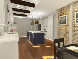 Proposed design for complete kitchen renovation in Wilton CT