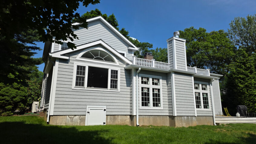 Front and rear exterior home renovation addition in Norwalk Completed Front and rear exterior home renovation addition in Norwalk