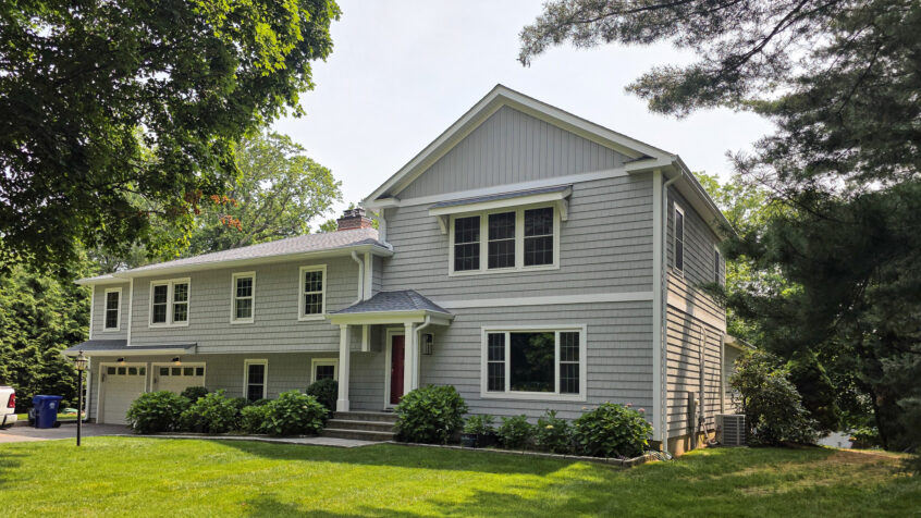Front and rear exterior home renovation addition in Norwalk Completed Front and rear exterior home renovation addition in Norwalk